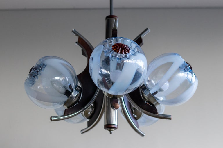 Murano Glass Chandelier by Mazzega, Italy, 1970 - Image 7
