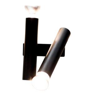 Jean-René Caillette Adjustable Twin Sconce for Parscot, Black Enameled Steel