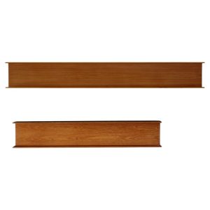 Pair of Floating Teak Wall Mounted Shelves, Walter Wirtz for Wilhelm Renz, 1960s
