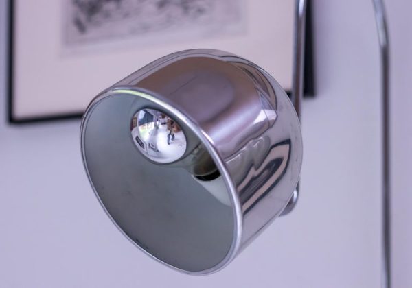 Stilnovo Wall Lights Italian mid century modern polished chrome shade - Image 3