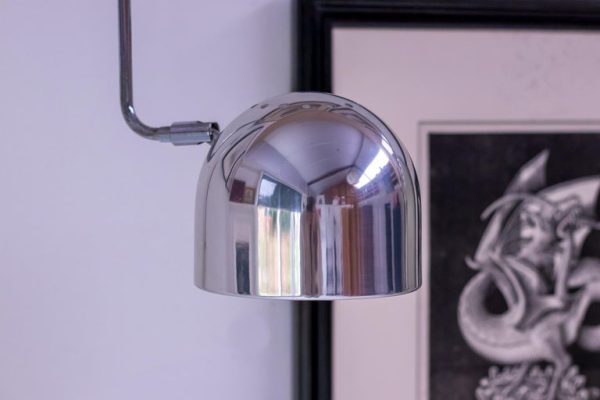 Stilnovo Wall Lights Italian mid century modern polished chrome shade - Image 5