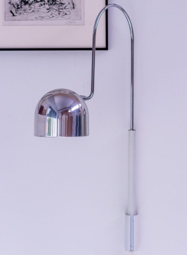 Stilnovo Wall Lights Italian mid century modern polished chrome shade - Image 9