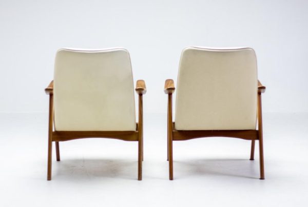 Exceptional Pair of Louis Van Teeffelen Walnut Lounge Chairs - Image 6