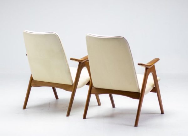 Exceptional Pair of Louis Van Teeffelen Walnut Lounge Chairs - Image 5