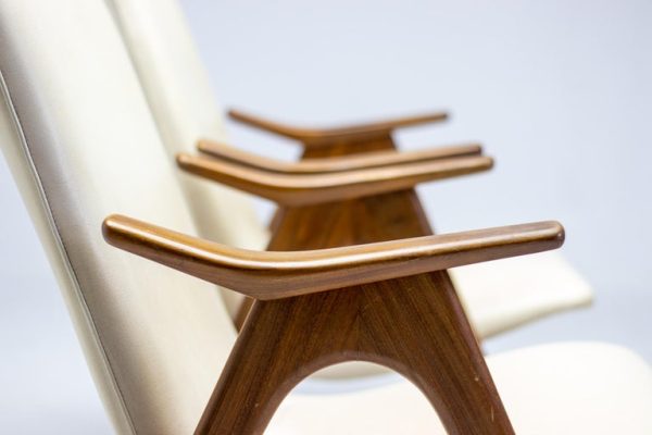 Exceptional Pair of Louis Van Teeffelen Walnut Lounge Chairs - Image 7