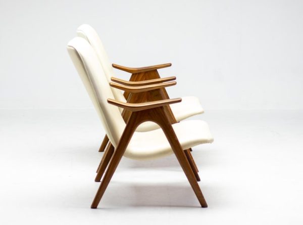 Exceptional Pair of Louis Van Teeffelen Walnut Lounge Chairs - Image 8