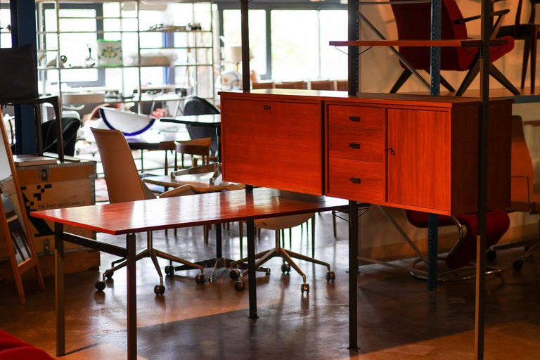 Mid-Century Swedish Freestanding Shelving System with Desk by Olof Pira - Image 4