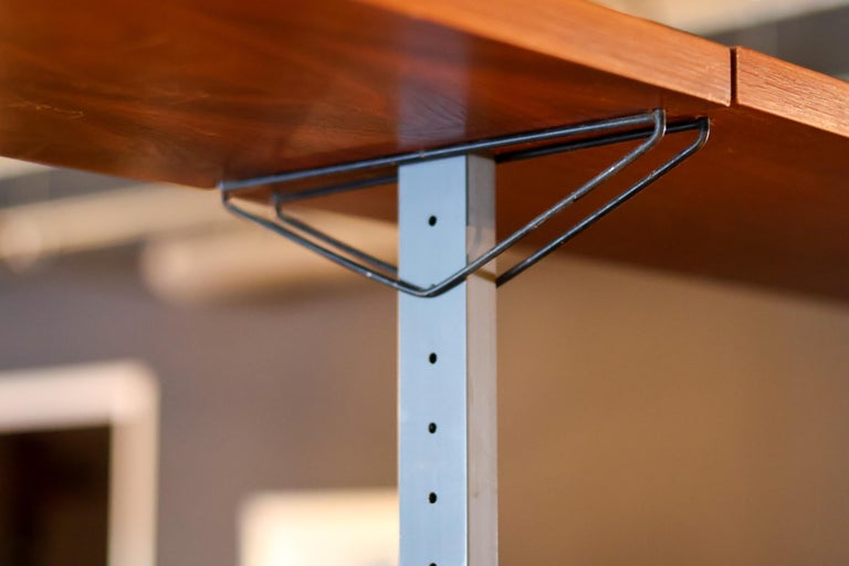 Mid-Century Swedish Freestanding Shelving System with Desk by Olof Pira - Image 3