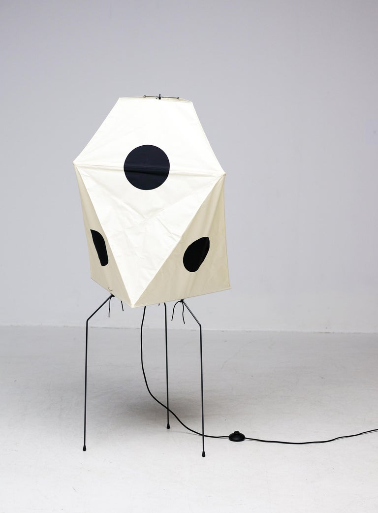 Isamu Noguchi Akari UF-3Q Light Sculpture, Handmade Washi Paper, Japan - Image 5