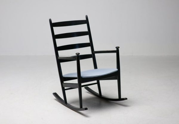 Black Beech Rocking Chair by Niels Eilersen, Denmark, 1960s - Image 2