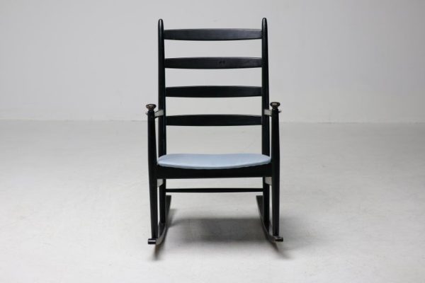Black Beech Rocking Chair by Niels Eilersen, Denmark, 1960s - Image 3