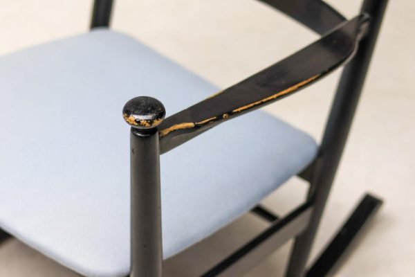 Black Beech Rocking Chair by Niels Eilersen, Denmark, 1960s - Image 8