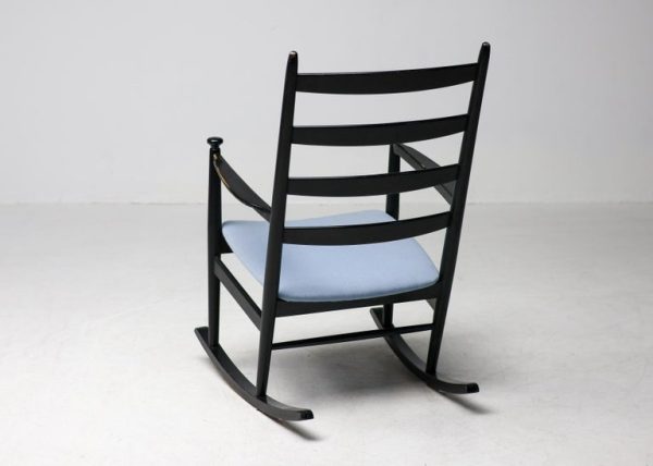Black Beech Rocking Chair by Niels Eilersen, Denmark, 1960s - Image 6