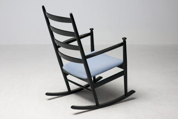 Black Beech Rocking Chair by Niels Eilersen, Denmark, 1960s - Image 10