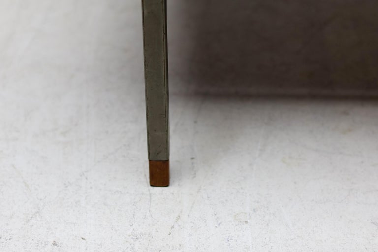 Dutch Modernist Coffee Table with Square Rod Base and Teak Top, 1950s - Image 3