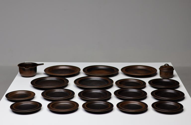 19-Piece Arabia Ruska Set – 1970s Finnish Earth & Fire - Image 10