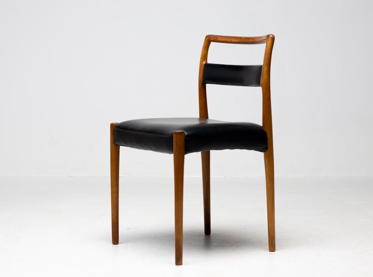 Rare Set of 6 Dining Chairs by Kai Kristiansen for Oddense, Denmark, 1960 - Image 3