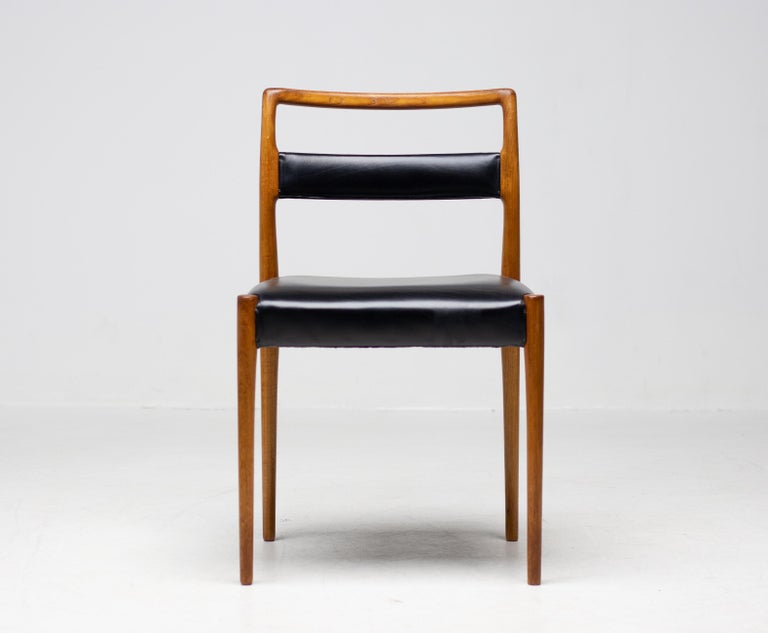 Rare Set of 6 Dining Chairs by Kai Kristiansen for Oddense, Denmark, 1960 - Image 7