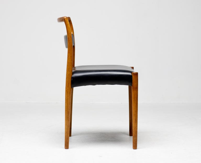 Rare Set of 6 Dining Chairs by Kai Kristiansen for Oddense, Denmark, 1960 - Image 10