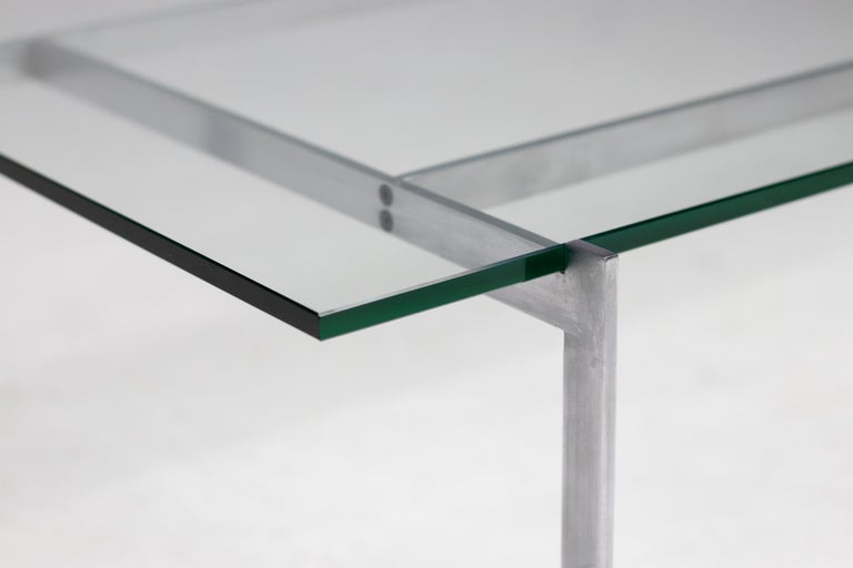 Architectural Rectangular Coffee Table in Steel and Glass - Image 2