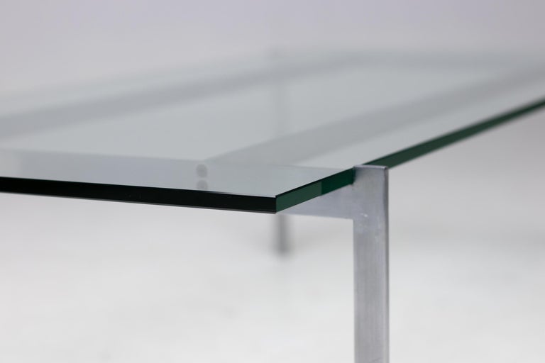 Architectural Rectangular Coffee Table in Steel and Glass - Image 8