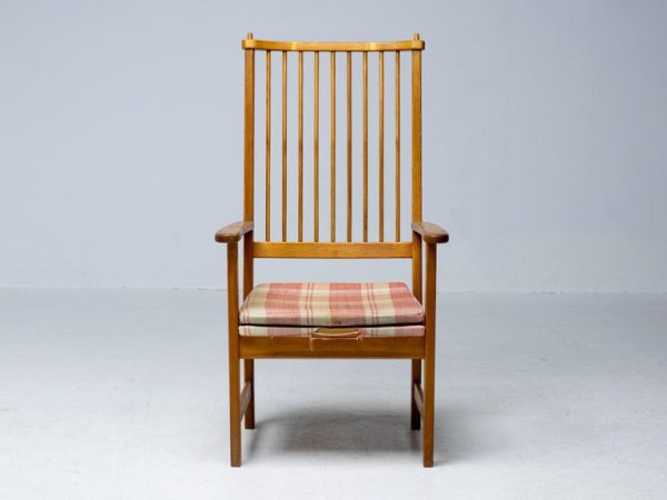 Yngve Ekström Oregon Pine High Back Arm Chair for Swedese, Sweden, 1950s - Image 10