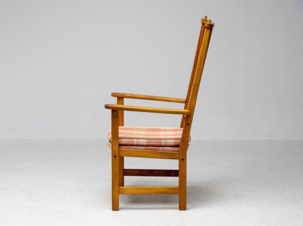 Yngve Ekström Oregon Pine High Back Arm Chair for Swedese, Sweden, 1950s - Image 3