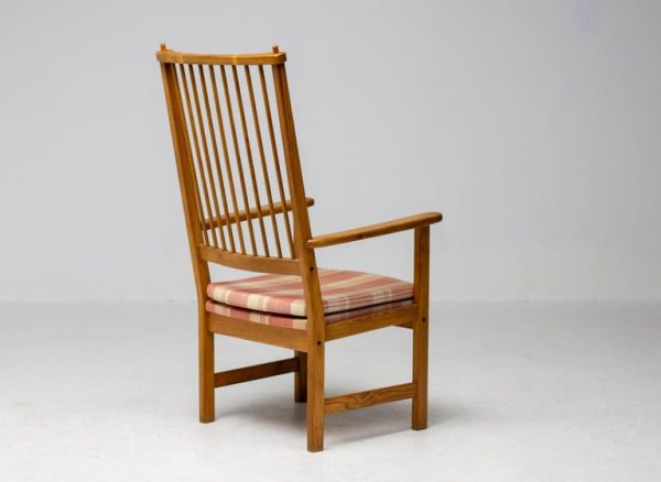 Yngve Ekström Oregon Pine High Back Arm Chair for Swedese, Sweden, 1950s - Image 8