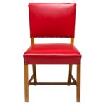Kaare Klint Set of Four Red Chairs by Rud. Rasmussen