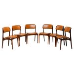 Set of 6 Danish Mid Century Modern Model 49 Rosewood Dining Chairs by Erik Buch