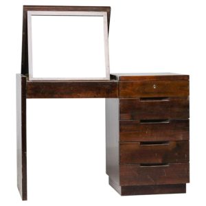 Alvar Aalto Vanity Table, 1930 — Dark Stained Birch, Original Condition