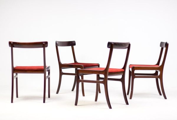 Set of Four Mid Century Modern Ole Wanscher 'Rungstedlund' Chairs - Image 8