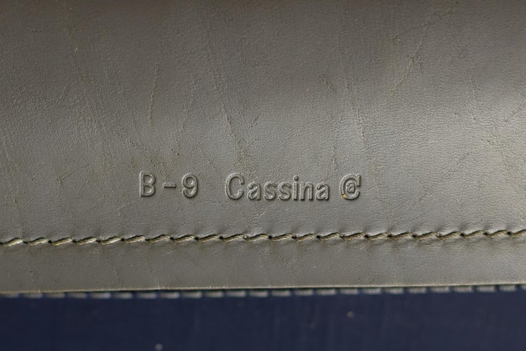 Pair of Early Elephant Hide Grey Cassina Cab 414 Lounge Chairs by Mario Bellini - Image 14