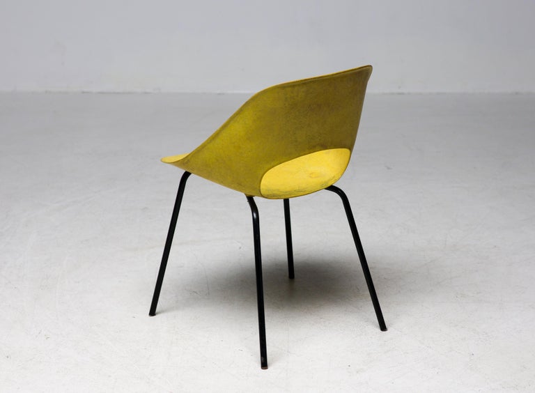 Rare Yellow Fiberglass Tulip Chair by Pierre Guariche for Steiner, 1950s - Image 5