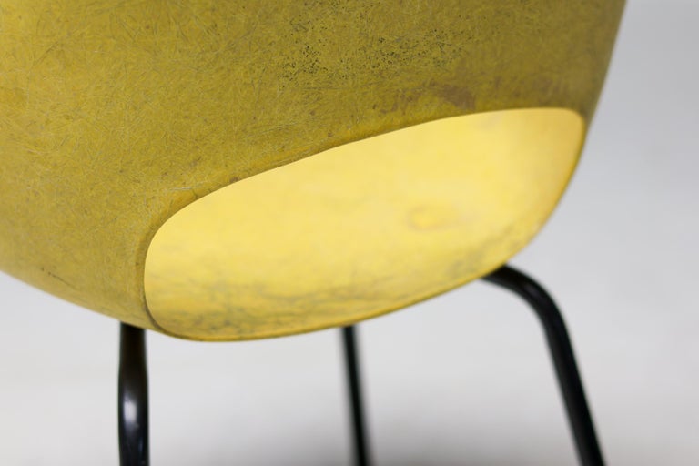 Rare Yellow Fiberglass Tulip Chair by Pierre Guariche for Steiner, 1950s - Image 6