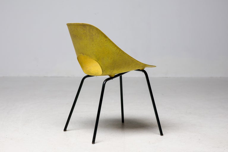 Rare Yellow Fiberglass Tulip Chair by Pierre Guariche for Steiner, 1950s - Image 2