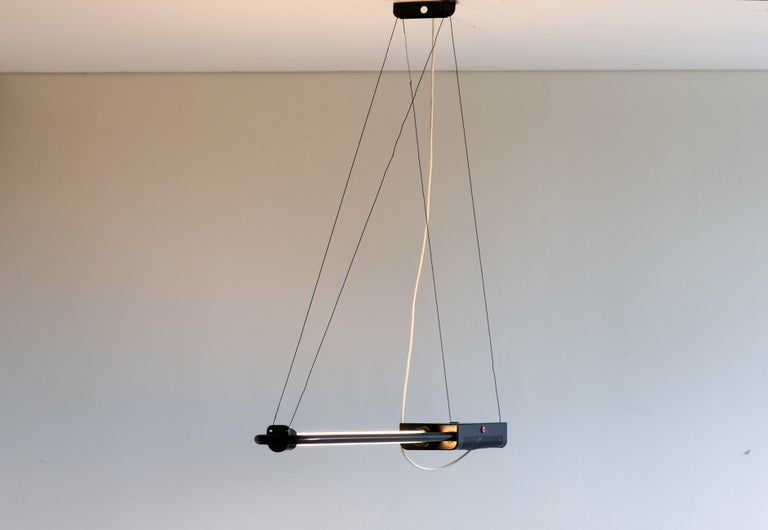 Gian Nicola Gigante for Zerbetto — Adjustable Fluorescent Pendant, Italy, 1980s - Image 2