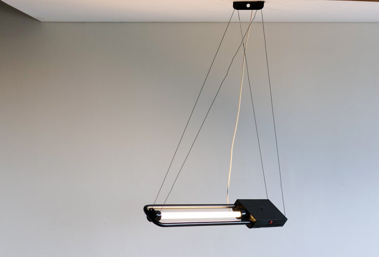 Gian Nicola Gigante for Zerbetto — Adjustable Fluorescent Pendant, Italy, 1980s - Image 8