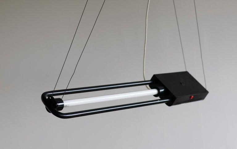 Gian Nicola Gigante for Zerbetto — Adjustable Fluorescent Pendant, Italy, 1980s - Image 9
