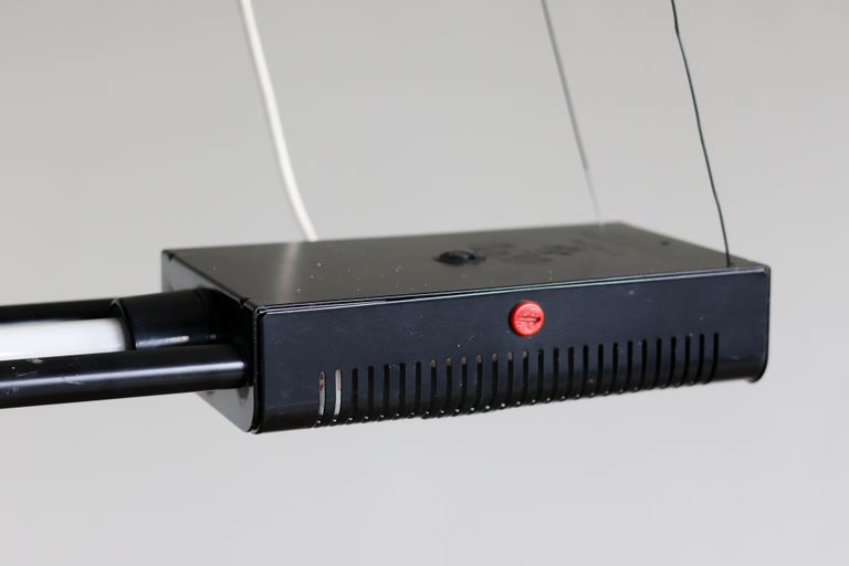 Gian Nicola Gigante for Zerbetto — Adjustable Fluorescent Pendant, Italy, 1980s - Image 11