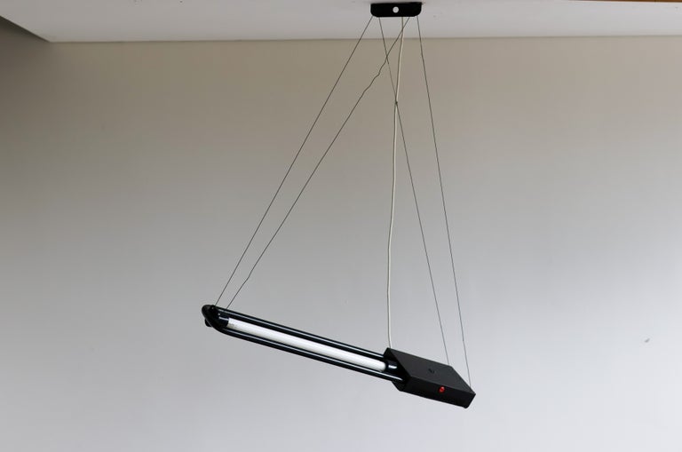 Gian Nicola Gigante for Zerbetto — Adjustable Fluorescent Pendant, Italy, 1980s - Image 13