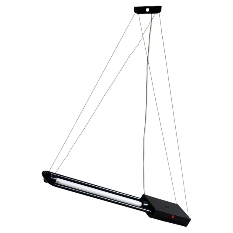 Gian Nicola Gigante for Zerbetto — Adjustable Fluorescent Pendant, Italy, 1980s