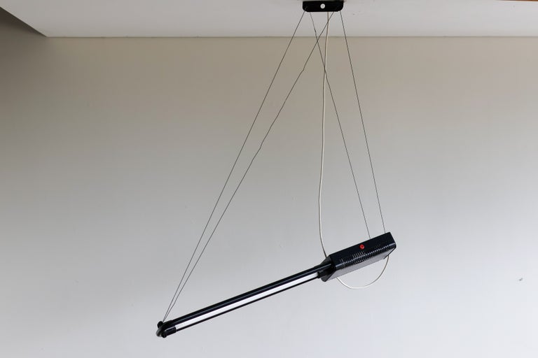 Gian Nicola Gigante for Zerbetto — Adjustable Fluorescent Pendant, Italy, 1980s - Image 3