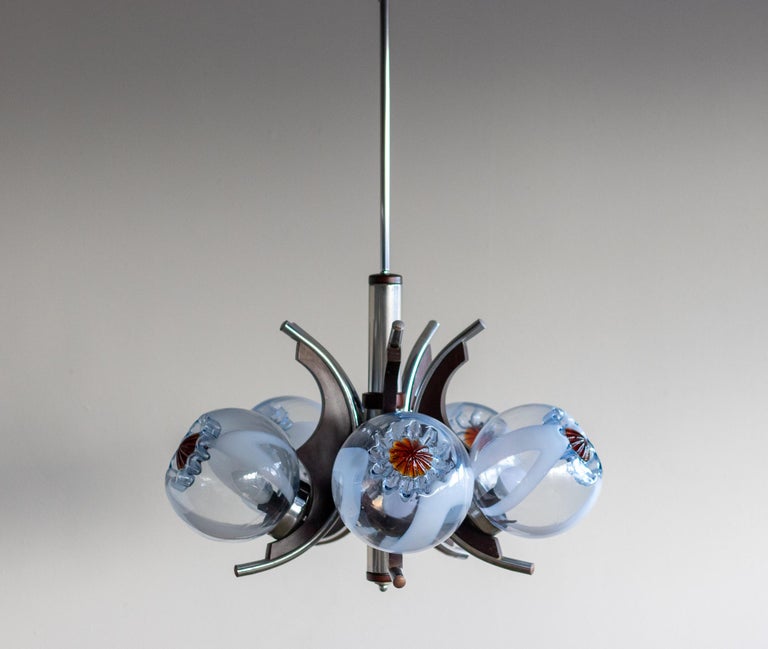 Murano Glass Chandelier by Mazzega, Italy, 1970 - Image 2