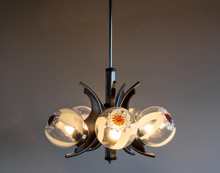 Murano Glass Chandelier by Mazzega, Italy, 1970 - Image 8