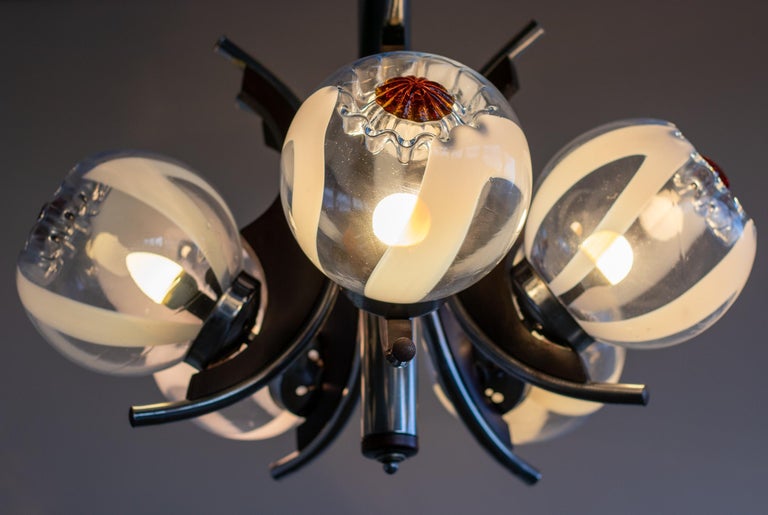 Murano Glass Chandelier by Mazzega, Italy, 1970 - Image 10