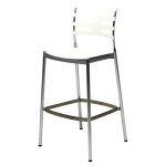 Kasper Salto ICE Bar Stool for Fritz Hansen: Sculptural Fluidity in Arctic White