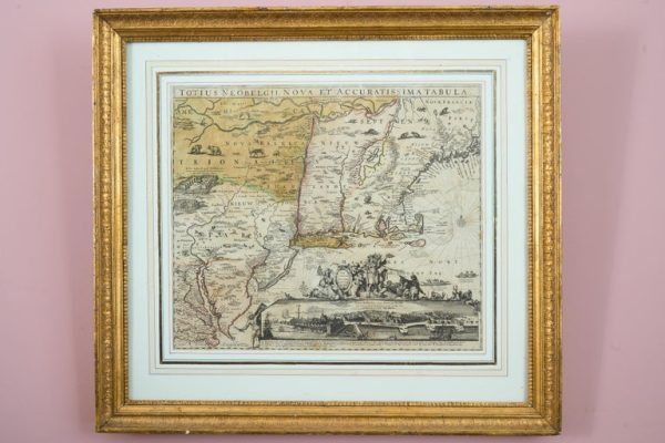 Rare Original Map of New Amsterdam (New York) – “Restitutio”, ca. 1674 – - Image 2