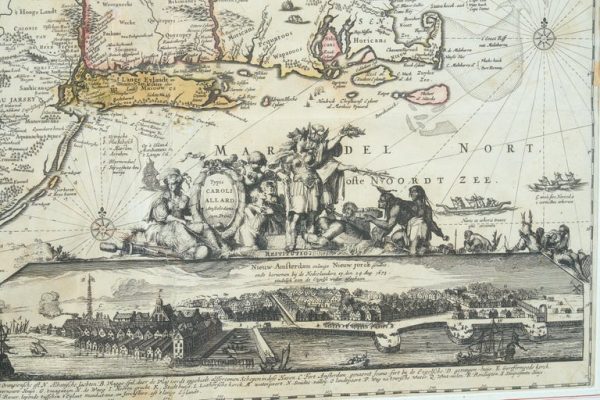 Rare Original Map of New Amsterdam (New York) – “Restitutio”, ca. 1674 – - Image 5