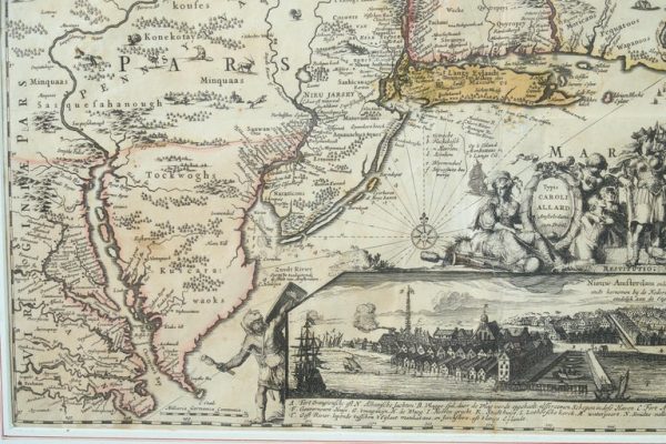 Rare Original Map of New Amsterdam (New York) – “Restitutio”, ca. 1674 – - Image 6